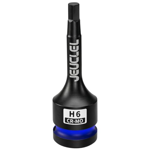 6mm Hex Impact Bit Socket, H6 1/2" Drive Allen Socket, Cr-Mo Steel - size: 1PC | H6 6MM