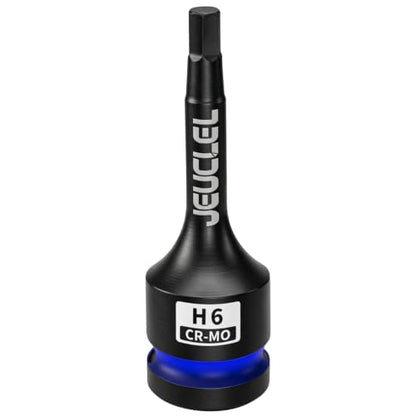 6mm Hex Impact Bit Socket, H6 1/2" Drive Allen Socket, Cr-Mo Steel - size: 1PC | H6 6MM