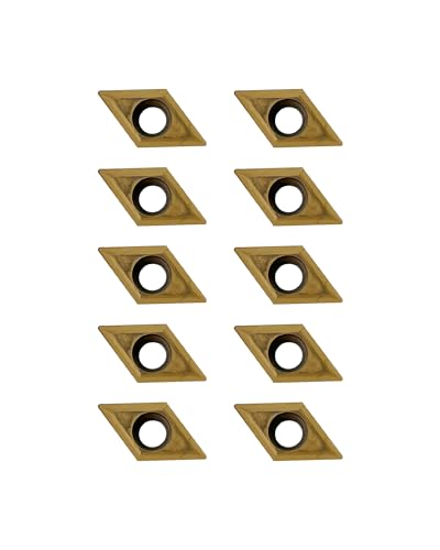 10Pcs DCMT11T304 DCMT32.51 Carbide Turning Inserts - size: DCMT32.51 DCMT11T304