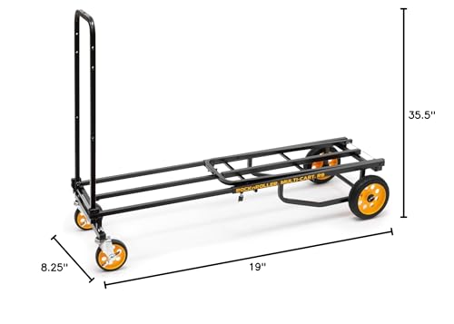 Rock-N-Roller R8RT (Mid) 8-in-1 Folding Multi-Cart/Hand Truck/Dolly/Platform Cart/34" to 52" Telescoping Frame/500 lbs. Frame Capacity, Black - style: R8RT