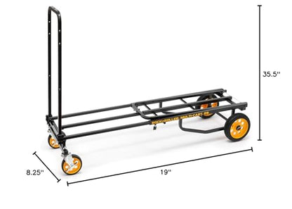 Rock-N-Roller R8RT (Mid) 8-in-1 Folding Multi-Cart/Hand Truck/Dolly/Platform Cart/34" to 52" Telescoping Frame/500 lbs. Frame Capacity, Black - style: R8RT