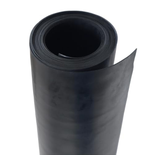 Nitrile Commercial Grade Rubber Sheet, Black, 60A, 0.031" x 24" x 36" - size: 24 x 36 x 0.031 in.