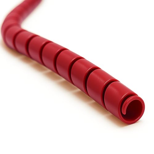 Electriduct 1.5" Heavy Duty Spiral Wrap Hose Protector - 10 Feet - Red - color: Red, size: 1.5 Inch