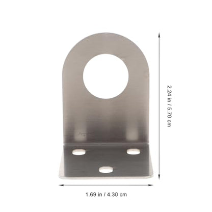 Angoily 1 Set Faucet Bracket, Wall Mounting Rack 1/2 Inch L Bracket Wrench Sink Holder Mounts, Undermount Sink Support Wall Plate Holder with Screws