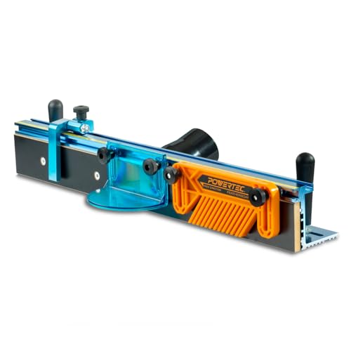 POWERTEC Router Table Fence Kit Deluxe System 3-3/8” Tall 24" Long, Router Table Top, Routing Tables for Woodworking w/Reversible Flip Stop, Dust Port, Adjustable Bit Guard, Featherboard - 71536 - color: Router Table Fence Kit