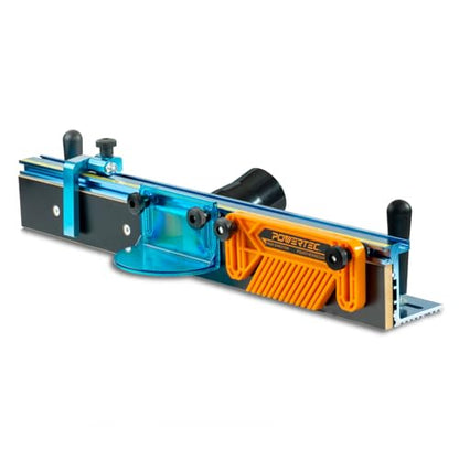 POWERTEC Router Table Fence Kit Deluxe System 3-3/8” Tall 24" Long, Router Table Top, Routing Tables for Woodworking w/Reversible Flip Stop, Dust Port, Adjustable Bit Guard, Featherboard - 71536 - color: Router Table Fence Kit