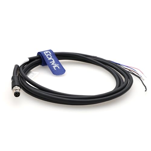 M8 Cable 6 Pin A Code Male to Open Aviation Sensor Cable Waterproof Shielded Electrical Cable for Industrial Automation Control Fieldbus Module Device Network 2m - color: 6pin Male to Open, size: 2m