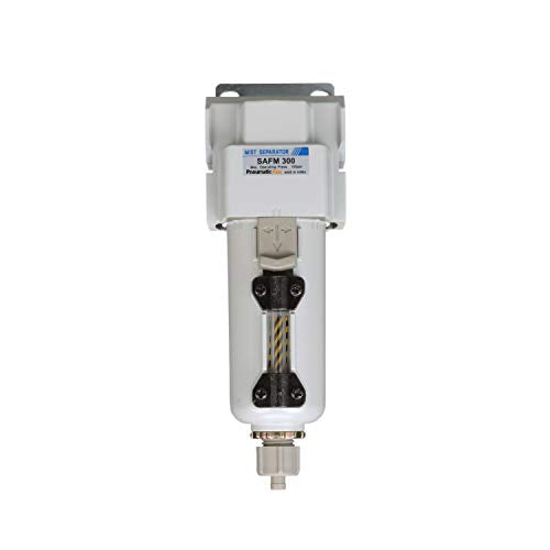 PneumaticPlus SAFM300-N03B-MEP Coalescing Filter 3/8" NPT, 0.1 Micron - size: 3/8" NPT, style: Metal Bowl - Manual Drain