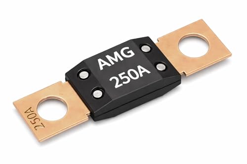 MGI SpeedWare MEGA Fuse Holder Kit with Fuse – Heavy Duty Bolt-Down Battery Fuse Block for Automotive, Marine, RV & High Current Power Distribution Systems (250 AMP) - size: 250 AMP