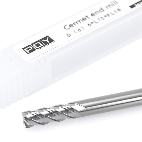 1/4" Ceramic Square End Mill 4 Flute Milling Bits Set for Steel 5pcs - size: 1/4 inch