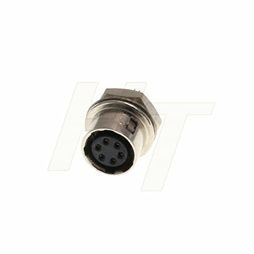 HangTon Panel Mount Metal Connector Circular Push Pull Electrical Industrial Socket (6 Pin, Female) HR10A-7R-6S - color: Female, size: 6 Pin