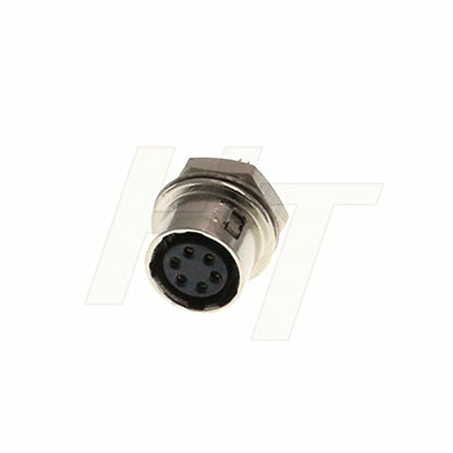 HangTon Panel Mount Metal Connector Circular Push Pull Electrical Industrial Socket (6 Pin, Female) HR10A-7R-6S - color: Female, size: 6 Pin