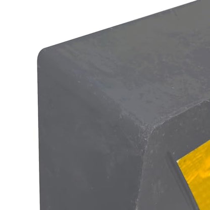 FixtureDisplays® Rubber Bumper Block Dock Buffer 12.6 X 11.02 X 3.74 Inchs Rectangle with Yellow Safety, Easy Installation for Enhanced Safety for Chassis/Trailers/Truck 16151