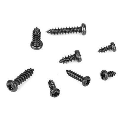 400Pcs M2/M2.6 Self Tapping Screws for Plastic, Stainless Steel Black Cross Self Tapping Screw with Box, Cross Pan Head Screws Set for Plastics, Wood, Soft Metals