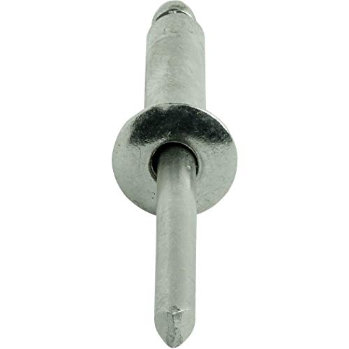 Fastenere Pop Rivets - 3/16" x 1" (25pcs) Heavy Duty, Open-End, Stainless Steel, Dome-Head Blind Rivets, Corrosion-Resistant, High Tensile & Shear Strength, 6-16 Gap 0.876"-1.00" - size: 3/16" x 1" (6-16) (25 Pack)