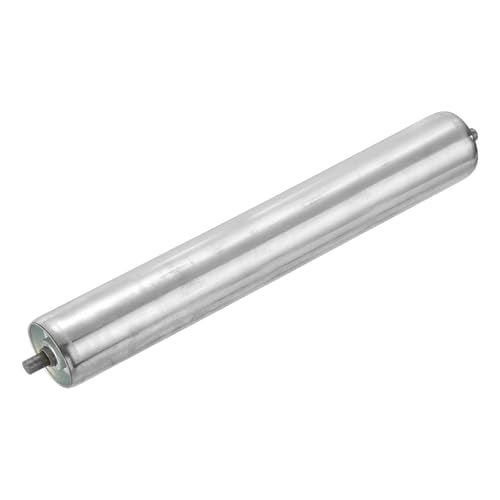 MECCANIXITY Stainless Steel Conveyor Roller 3" Diameter 20" Length Gravity Transmission Replacement Part Galvanized End (Silver) - size: 3"x20"