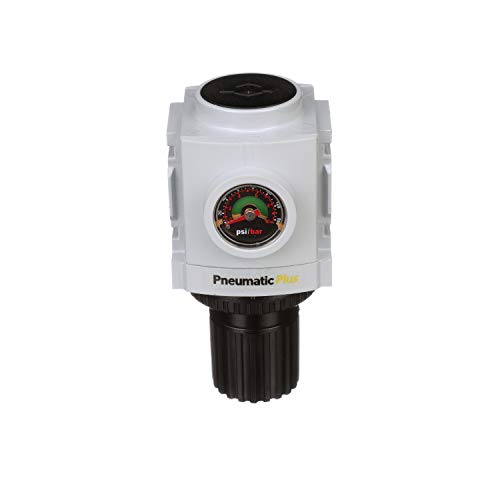 PneumaticPlus PPR3-N02BG High Flow Air Pressure Regulator, 1/4" NPT - size: 1/4" NPT (High Flow)
