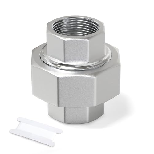 TAISHER 1PCS 304 Stainless Steel Union，1" NPT Female Cast Pipe Fitting,Reducing Pipe Adapter Fitting - size: 1" FNPT