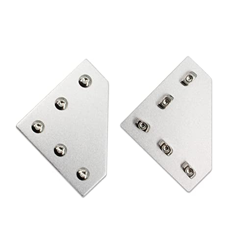8PCS Corner Bracket Plate Outside Joining Plate for 3030 Series Aluminum Profile 3D Printer Frame (L-Silver-3030) - style: L-Silver-3030
