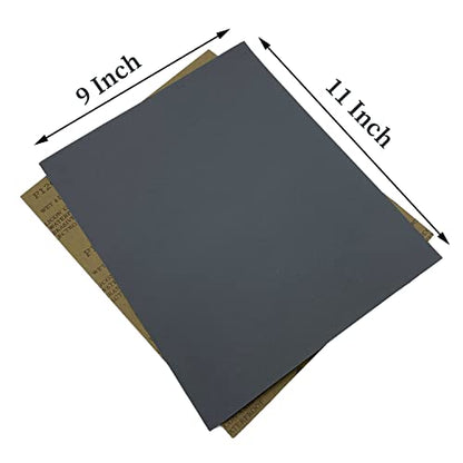 1200 Grit Wet Dry Sandpaper, 15PCS 9x11 Inch Silicon Carbide Sanding Sheets - style: Grit 1200