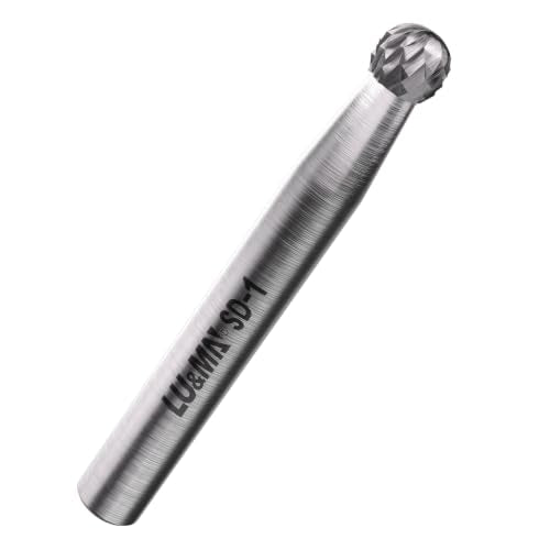 LU&MN SD-1 Tungsten Carbide Burr, 7/32" Head 1/4" Shank, 1pcs - size: SD-1