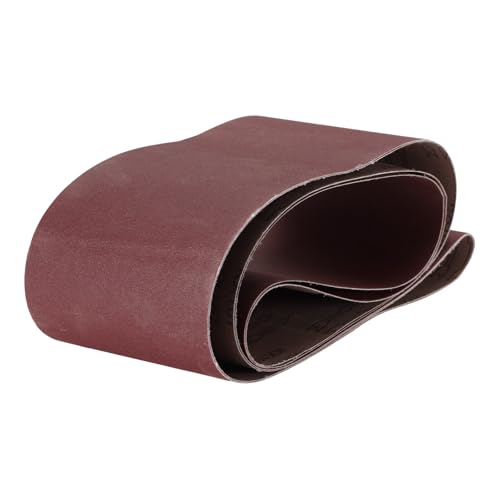 uxcell 2pcs 6" x 89" Sanding Belts 150 Grits Aluminum Oxide Abrasive Belt Sander Paper Sanding Papers for Metal Wood Grinding Polishing, Reddish Brown - size: 150 Grits