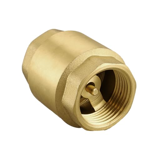 2Pcs Brass Spring Check Valve, 3/4" FNPT Inline One Way Non Return - size: 3/4"NPT