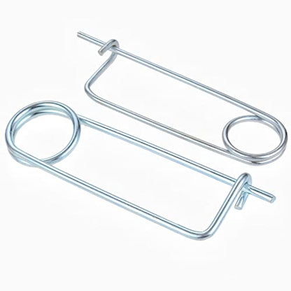 8PCS Steel Brooch Shape Cotter Safety Pins, Spring Pin Quick Lock Brooch Locking Fastener for Farm Lawn Garden Hitch -6Sizes (Size: 2*45*16mm 8PCS/Set) - size: Size: 2*45*16mm 8PCS/Set
