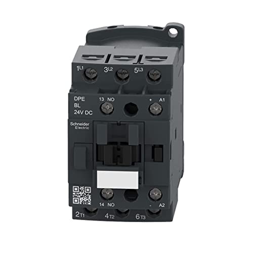 Schneider Electric DPE09BL Easy TeSys IEC Contactor 24VDC Coil | HVAC and AC Contactor, Compressors, Pumps & More with Screw Clamp Terminals, 1/3HP 115V-1Ph, 1HP 230V-1Ph, 2HP 200-230V, 3HP 460V - size: 3HP 460V