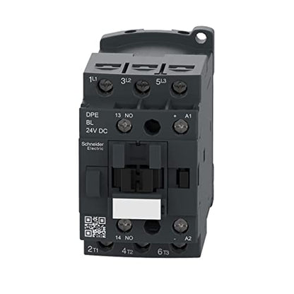 Schneider Electric DPE09BL Easy TeSys IEC Contactor 24VDC Coil | HVAC and AC Contactor, Compressors, Pumps & More with Screw Clamp Terminals, 1/3HP 115V-1Ph, 1HP 230V-1Ph, 2HP 200-230V, 3HP 460V - size: 3HP 460V
