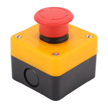 Eujgoov Emergency Stop Push Button Switch Station, ABS Housing Emergency