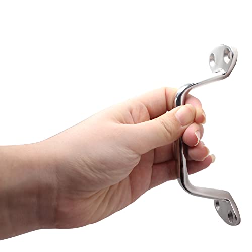 SHENGHUISS 2 Pack 5.8 INCH (148MM) Solid 316 Stainless Steel Marine Grade Boat Grab Handle Polished Marine Heavy Duty Grab Bar Handrail W/Screws Boat Yacht Accessoies - color: C-6 inch 2 Pack