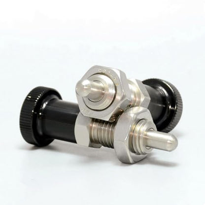 2Pcs Push Fit Ball Nose Spring Plunger, Stainless Steel Spring Knob Plunger Non-Locking Spring Indexing Plunger Hand Retractable Spring Plunger Pin for Industrial Equipment (M10) - size: M10