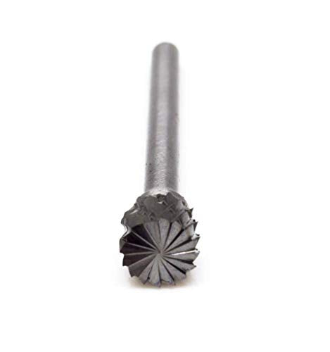 Benchmark Abrasives 1/8 Inch Cylinder Shape Double Cut Tungsten Carbide Die Grinder Bits Metal Deburring Tool Rotary Burr, 1/8 Inch Shaft, Engraving Tool for Woodworking Shaping Carving (SB - 51) - style: SB-51