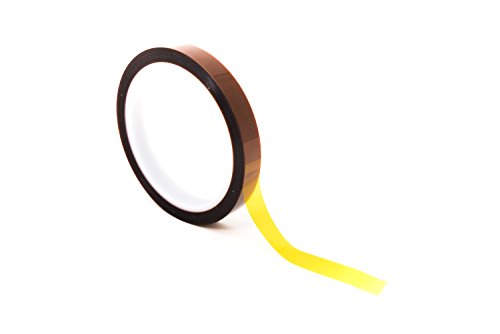 Bertech High Temperature Tape, 3-Pack, 1 Mil Thick, 1/2 Inch Wide x 36 Yards Long, Polyimide Film with Silicone Adhesive, 500°F Resistance - size: 3-Pack