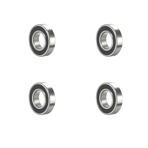 R20-2RS 4 PCS Deep Groove Ball Bearing ID 1-1/4"×OD 2-1/4"×Width 1/2" Double Black Rubber Sealed Ball Bearing Chrome Steel P0 Z2 Bearing for Industrial Machine and Mechanical Equipment - size: R20-2RS Size 1-1/4"×2-1/4"×1/2"