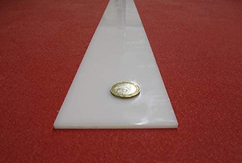 White HDPE (High Density Polyethylene) Rectangular Bar .125" (1/8") x 3.00" (3") x 48" 2 pcs