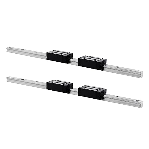 250MM Linear Rail 2PCS HGR15 Linear Guide Rail HGH15 Linear Slide Rail with 4PCS HGH15CA Carriage Slider Block CNC Kit - size: 250MM