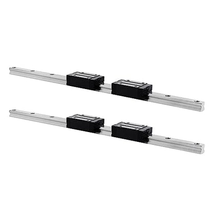 250MM Linear Rail 2PCS HGR15 Linear Guide Rail HGH15 Linear Slide Rail with 4PCS HGH15CA Carriage Slider Block CNC Kit - size: 250MM