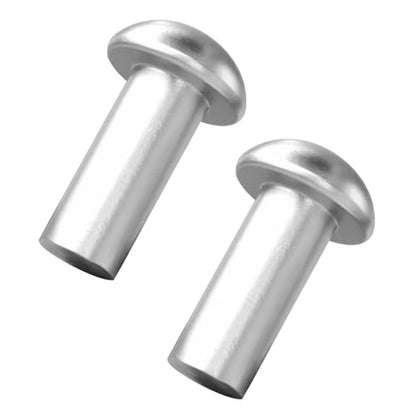 ALLCLEAN 3/16" Diameter X 1/2" Length Solid Aluminum Brazier Head Rivets,Aluminum Boat Rivets,Round/Dome Head Rivet,Pack of 150 - size: 3/16" x 1/2"