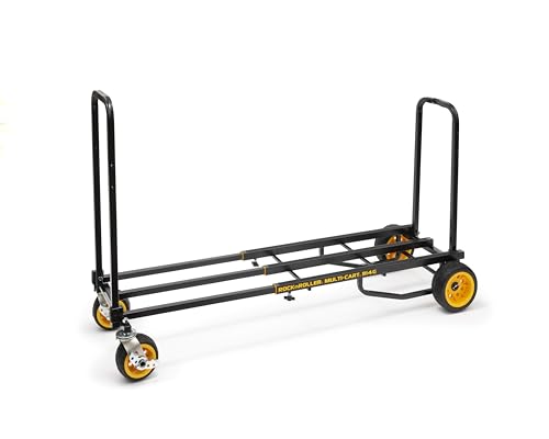 Rock-N-Roller R14G (Mega Ground Glider) 8-in-1 Folding Multi-Cart/Hand Truck/Dolly/Platform Cart/42" to 60" Telescoping Frame/700 lbs. Load Capacity, Black - style: R14G
