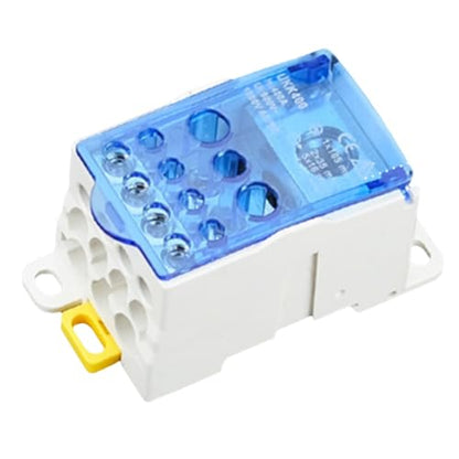 DIN Rail Distribution Box,690V 400A Positions Screw Terminal Block Junction Box Breaker Box Circuit Breaker Distribution Box for Various Power Distribution Needs (Blue, 400A) - color: Blue, size: 400A