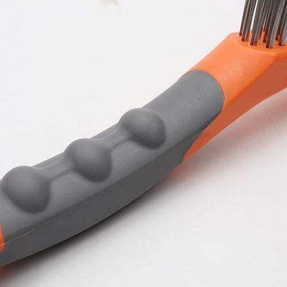 MAXMAN Wire Brush 10", 2Pcs Stainless & Carbon Steel Bristles, Rust Remover