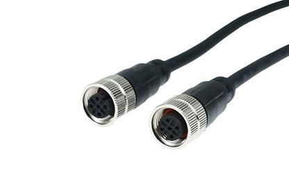 M12 5-Pin Double Female Connector Cable – Industrial Waterproof Sensor Extension Wire, A-Coded Safe Signal Cord for Automation, Robotics, Machinery - size: 2m, style: 5pin Double Female