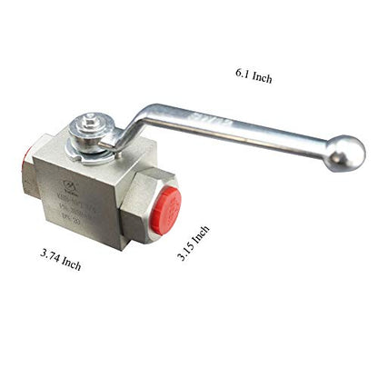 Taixin Hydraulic 3/4''NPT 4650PSI KHB High Pressure Ball Valve - size: 3/4 NPT, style: KHB