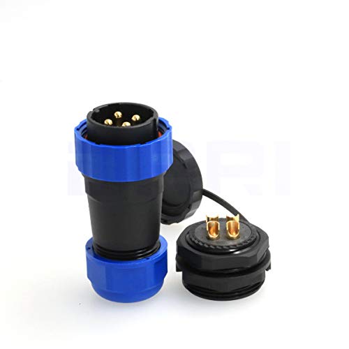 Chassis Panel Mount HE29 4 Pin 28mm Threaded Cable Plastic Connector Waterproof IP68 (4 pin) - size: 4 pin