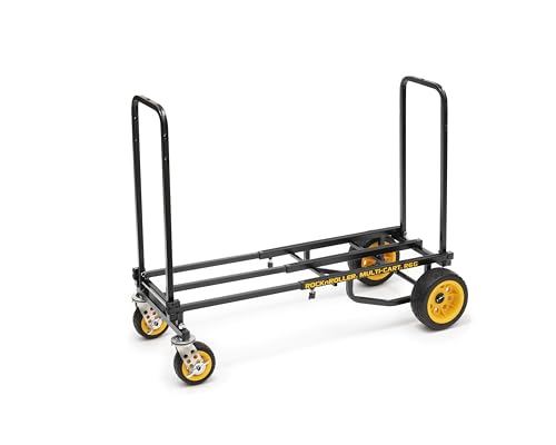 Rock-N-Roller R6G (Mini Ground Glider) 8-in-1 Folding Multi-Cart/Hand Truck/Dolly/Platform Cart/28" to 42.5" Telescoping Frame/500 lbs. Load Capacity, Black - style: R6G