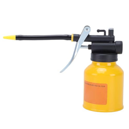 Eujgoov Oil Can 200ml, High Pressure Hand Pump Oiler with Flexible Copper