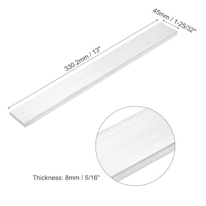 MECCANIXITY Square Aluminum Flat Bar, 5/16" (8mm) Thick x 1-25/32" (45mm) Width x 13" (330.2mm) Long 6063 Aluminum Flat Plate Solid New Mill Stock Silver for Industrial Building - size: 5/16" x 1-25/32" x 13"