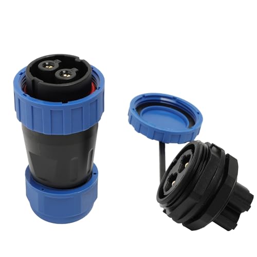 TY28 2 Pin 45A Connector, Panel Mount Male Socket, Female Plug, Screw, Waterproof Quick-Disconnect for Boat Marine Power Device - color: Panel Mount, size: 2 Pin 45A